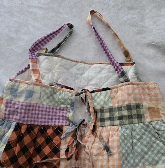 Patchwork Quilt Dress with Straps - Picture 3 of 5